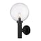 Z-Lite Laurent Outdoor Wall, 1-Light, 12 In.W x 13 In.L x 22.5 In.H, Black/Clear Seedy 599B-BK - alternate 1